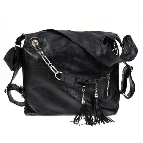 Shoulder Women Bag PU Tassel Women Leather Handbag Black Women Messenger Bag Handbags Luxury Bolsa Feminina ELY