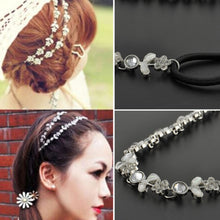 Silver Plated Tiara Headwear Crystal Pearl Flower Head Band Party Wedding Bridal Headband Hair Accessories Hiar Jewelry ELY