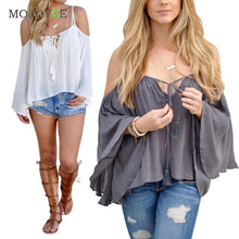 Sling Strapless Long Sleeve Shirt Women Loose Shirt Off Shoulder Top Women Blouses Women Tops Blusas y Camisas Mujer ELY