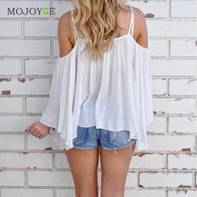 Sling Strapless Long Sleeve Shirt Women Loose Shirt Off Shoulder Top Women Blouses Women Tops Blusas y Camisas Mujer ELY