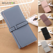 Solid Color Women Wallet Long Smooth PU Leather Money Purse ID Credit Card Holder Coin Purses Clutch Money Bags ELY