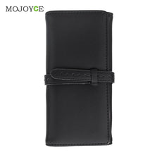 Solid Color Women Wallet Long Smooth PU Leather Money Purse ID Credit Card Holder Coin Purses Clutch Money Bags ELY