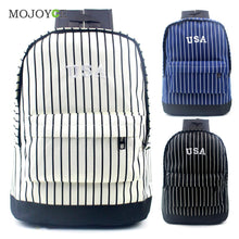 Striped Canvas Backpack School Bag For Teenagers Backpacks for Teenage Girls Boy Mochila Rucksack Printing Backpack ELY