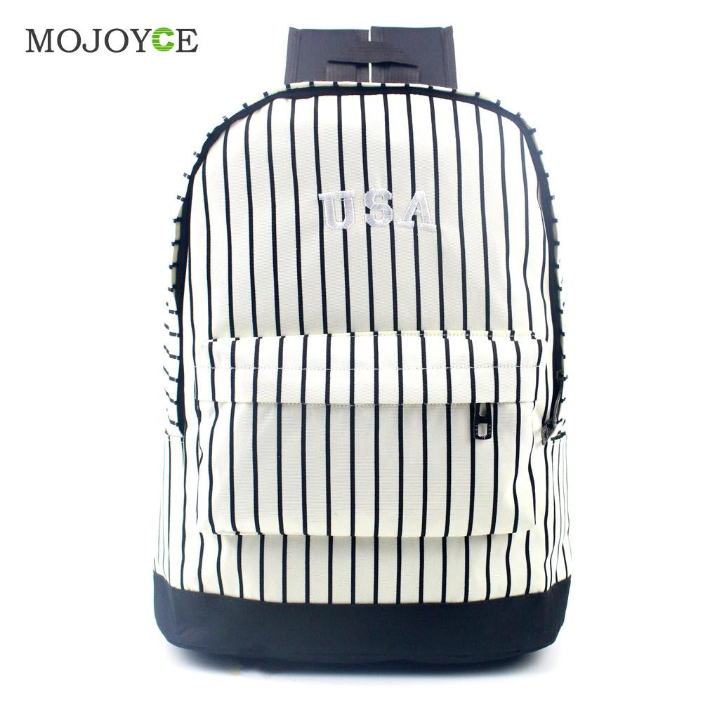 Striped Canvas Backpack School Bag For Teenagers Backpacks for Teenage Girls Boy Mochila Rucksack Printing Backpack ELY