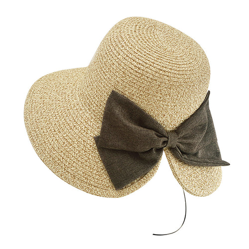 Hats for Women Bowknot Sun Hat for Women Foldable Straw Hats Wide Brim Beach Hat Chapeu Feminino Sombreros ELY