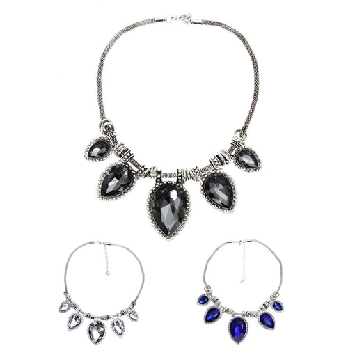 Jewelry Collares Statement Necklaces Pendants Imitated Gemstone Choker Necklaces Hanging Chain Necklaces STL ELY