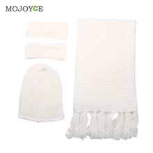 Thick Acrylic Women Knit Hat Scarf Gloves Set Outdoor Warm Beanie 1STL ELY