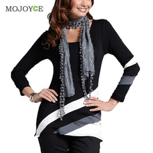 Tshirt Women Long Sleeve Black and White Diagonal Stripes T Shirt Women Tops Camisas Femininas Blusas Femininas ELY
