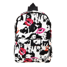 Unique Printing Canvas Backpacks Student School Bag Cartoon Print Rucksack Travel Pack Graffiti Bolsa Mochila ELY