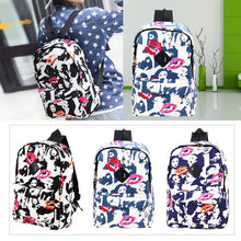 Unique Printing Canvas Backpacks Student School Bag Cartoon Print Rucksack Travel Pack Graffiti Bolsa Mochila ELY