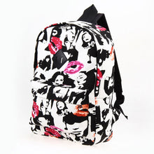 Unique Printing Canvas Backpacks Student School Bag Cartoon Print Rucksack Travel Pack Graffiti Bolsa Mochila ELY