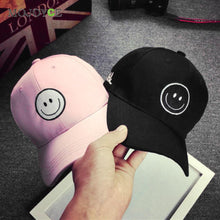 Baseball Caps Smiling Face Stitchwork Men Women Peaked HipHop Cap Peaked Adjustable Snapback Baseball Hat 1STL ELY