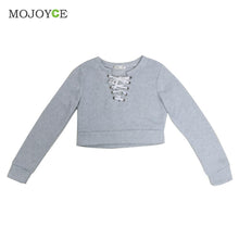 V Neck Hoodies Chic Lace Up Sweatshirt Women Grey Long Sleeved Hoodie Casual Suit Women Suits for Women ELY