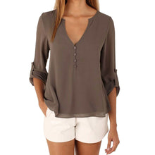 V-neck Long Sleeve Chiffon Women Blouses Mini Blusas Plus Size Blouse Loose Women Tops Shirt Women Blusas Femininas 1STL ELY