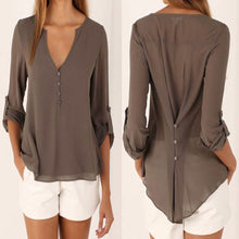 V-neck Long Sleeve Chiffon Women Blouses Mini Blusas Plus Size Blouse Loose Women Tops Shirt Women Blusas Femininas 1STL ELY