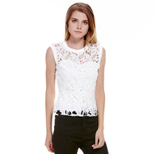 White Women Vest Top Blusa O-Neck Cropped Feminino Sleeveless Tank Top Women Casual Lace Crop Top 1STL ELY