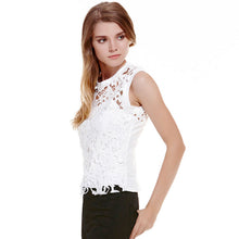 White Women Vest Top Blusa O-Neck Cropped Feminino Sleeveless Tank Top Women Casual Lace Crop Top 1STL ELY