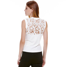 White Women Vest Top Blusa O-Neck Cropped Feminino Sleeveless Tank Top Women Casual Lace Crop Top 1STL ELY