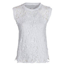 White Women Vest Top Blusa O-Neck Cropped Feminino Sleeveless Tank Top Women Casual Lace Crop Top 1STL ELY