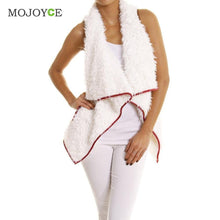 Collar Jacket Women Lamb Wool Outerwear Irregular Vest Artificial Wool Vest for Plus Size 1STL ELY