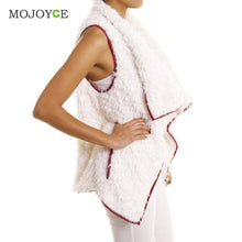 Collar Jacket Women Lamb Wool Outerwear Irregular Vest Artificial Wool Vest for Plus Size 1STL ELY