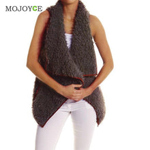 Collar Jacket Women Lamb Wool Outerwear Irregular Vest Artificial Wool Vest for Plus Size 1STL ELY