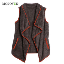 Collar Jacket Women Lamb Wool Outerwear Irregular Vest Artificial Wool Vest for Plus Size 1STL ELY