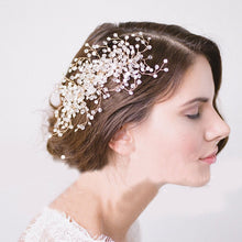 Women Alloy Rhinestone Bridal Hair Comb Wedding Jewelry Bride Headwear ELY