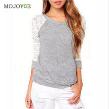 Women Backless Embroidery Lace T Shirts Casual Long Sleeve Tee Blusa Crop Top ASAutimn Tshirt Women Cropped Feminino ELY