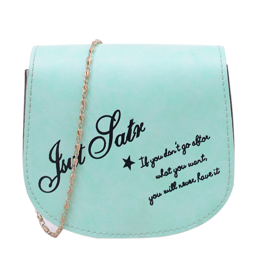Women Bag Leather Handbag Letter Printed Women Messenger Bags Women Crossbody Bags for Women Chain Clutch Bolsa Feminina ELY