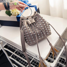 Women Bag PU Leather Women Messenger Bag Tassels Crossbody Bucket Shoulder Bag Bolsa Feminina Women Leather Handbag ELY