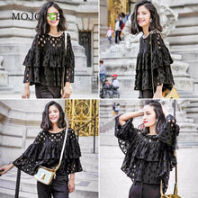 Women Blouse Blusa Elegant Lace Hollow Out Casual Circle Shirts Women Blusas Camisa Feminina Tops Blusa Feminino ELY