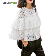 Women Blouse Blusa Elegant Lace Hollow Out Casual Circle Shirts Women Blusas Camisa Feminina Tops Blusa Feminino ELY