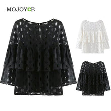 Women Blouse Blusa Elegant Lace Hollow Out Casual Circle Shirts Women Blusas Camisa Feminina Tops Blusa Feminino ELY