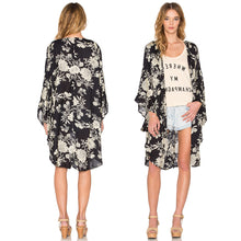 Women Boho Floral Printed Loose Long Kimono Cardigan 1STL ELY