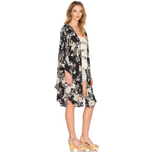 Women Boho Floral Printed Loose Long Kimono Cardigan 1STL ELY