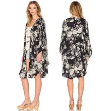 Women Boho Floral Printed Loose Long Kimono Cardigan 1STL ELY
