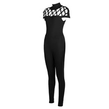 Women Choker High Neck Caged Sleeve Playsuit Ladies Jumpsuit Long Rompers Women Jumpsuits Bodysuits Femme Combinaison ELY