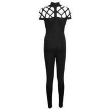 Women Choker High Neck Caged Sleeve Playsuit Ladies Jumpsuit Long Rompers Women Jumpsuits Bodysuits Femme Combinaison ELY