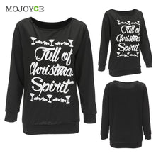 Women Christmas Hoodie Sweatshirt Jumper Letter Sweatershirt Women Hooded Pullover Hoodie Women Pullover Black 1STL ELY