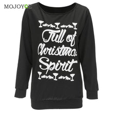 Women Christmas Hoodie Sweatshirt Jumper Letter Sweatershirt Women Hooded Pullover Hoodie Women Pullover Black 1STL ELY