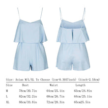 Women Clubwear Playsuit Spaghetti Strap Combinaison Bodycon Party Jumpsuit Blue Romper Women Jumpsuit Combinaison Femme ELY