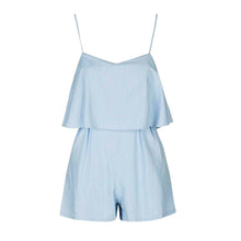 Women Clubwear Playsuit Spaghetti Strap Combinaison Bodycon Party Jumpsuit Blue Romper Women Jumpsuit Combinaison Femme ELY