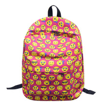 Women Emoji Canvas Backpack Smiley Face School Rucksack Bag Shoulder School Bag Satchel Travel Bags Mochila Feminina ELY