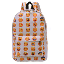 Women Emoji Canvas Backpack Smiley Face School Rucksack Bag Shoulder School Bag Satchel Travel Bags Mochila Feminina ELY