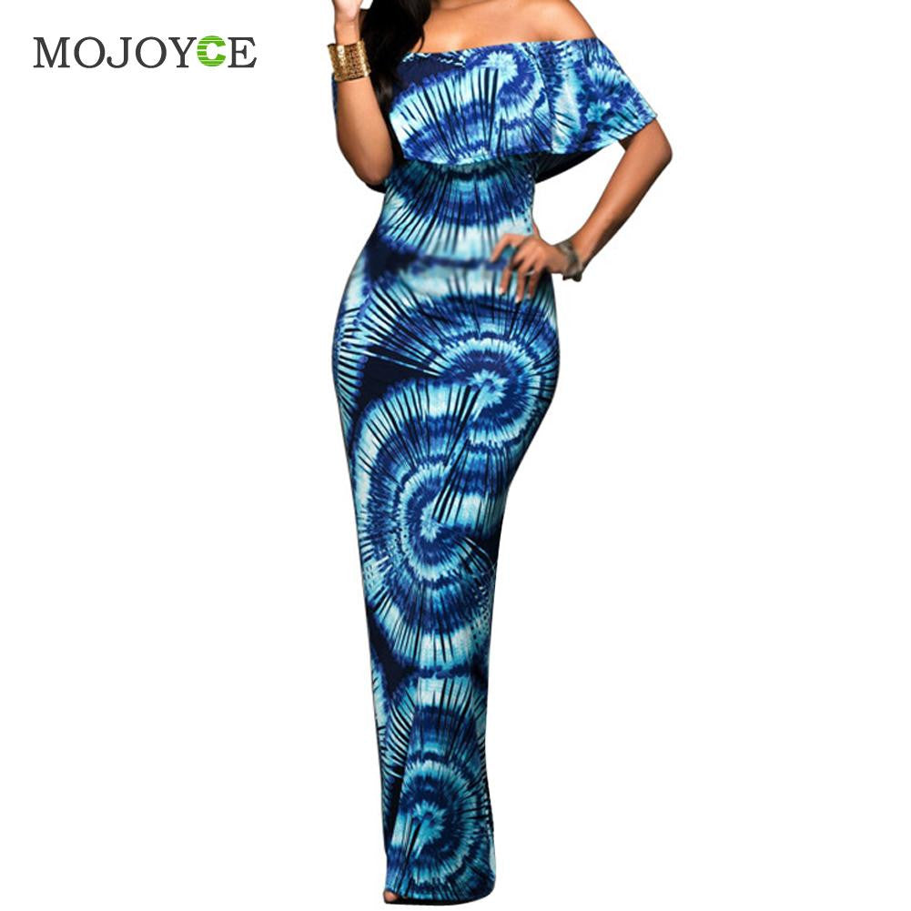 Women Floral Print Long Dress Beach Bodycon Party Maxi Dress Vestidos Women Dress Vestidos de festa ELY
