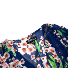 Women Floral Print Casual Kimono Cardigan Bikini Cover Up Outerwear 1STL ELY