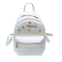 Women Leather Backpacks Diamond Schoolbag Shoulder Rucksack for Teenager Girl Famous Designer Travel Backpack Bolsa ELY