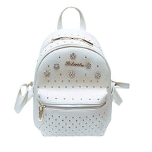 Women Leather Backpacks Diamond Schoolbag Shoulder Rucksack for Teenager Girl Famous Designer Travel Backpack Bolsa ELY