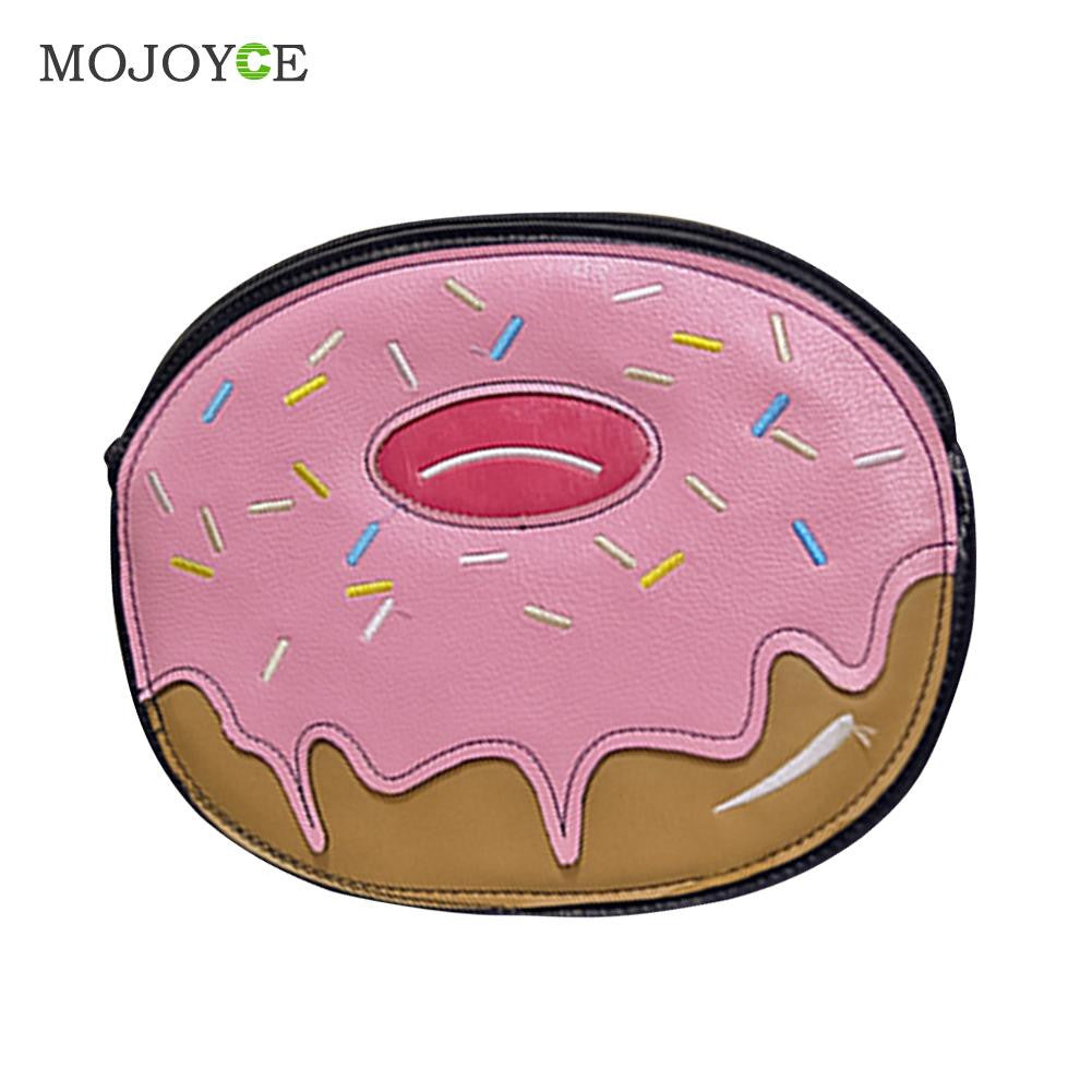 Women Leather Handbag Leather Donut Hamburger Print Day Clutch Novelty Bags Handbags Women Famous Brands Bolsa Feminina ELY